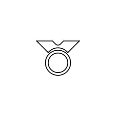 Medal icon. Award prize symbol. Certificate sign. Logo design element