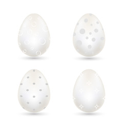 Set of easter eggs with a pattern isolated on a white background. Element for your design. - 327914772