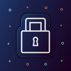 Lock nolan button icon. Simple thin line, outline vector of web icons for ui and ux, website or mobile application