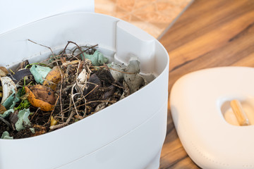 worm farm, composter.  Eco-friendly home disposal of biodegradable waste and processing it into...