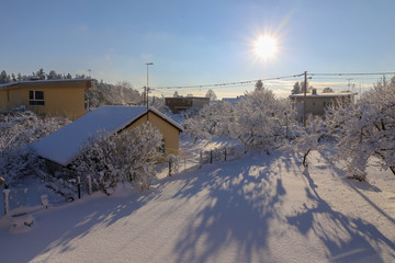 village in winter