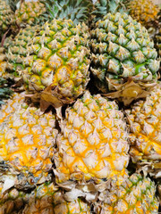 Beautiful a lot of fresh pineapple background and fresh fruit