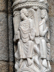Estatuas en la Catedral de Santiago de Compostela , Galicia, España