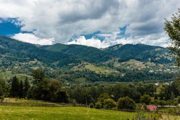 mountains under the clouds nature