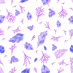 Obraz na płótnie Canvas Seamless pattern of the branches. Vector drawing drawn by hand. For the design of covers, fabrics, things, textiles, posters.