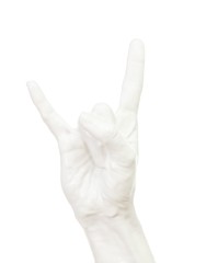 Goat hand gesture sign, arm symbol,  finger.