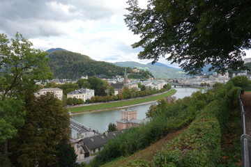 Obraz na płótnie Canvas View of Salzburg city in Austria