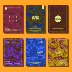 Mixture of acrylic paints. Liquid marble texture. Fluid art. Applicable for design cover, presentation, invitation, flyer, annual report, poster and business card, design packaging. Modern artwork