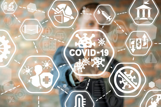 COVID-19 Business Finance Crisis Concept. Coronavirus Danger Pandemic. Global stress of world economy.