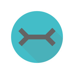 Arrow long shadow icon. Simple glyph, flat vector of arrow icons for ui and ux, website or mobile application