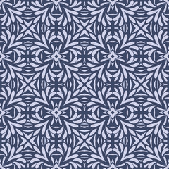 Vintage vector seamless flower pattern