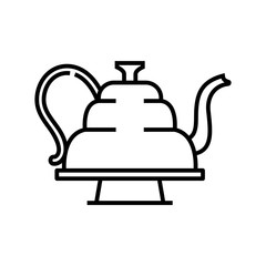 Teapot line icon, concept sign, outline vector illustration, linear symbol.