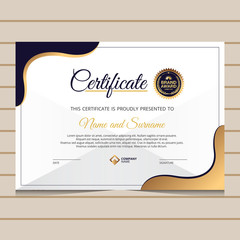 elegant gold diploma certificate template. Use for print, certificate, diploma, graduation