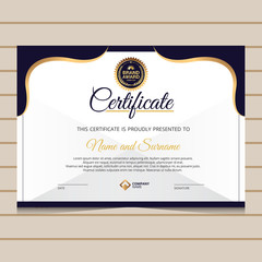 elegant gold diploma certificate template. Use for print, certificate, diploma, graduation