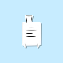 Suitcase sticker icon. Simple thin line, outline vector of travel icons for ui and ux, website or mobile application