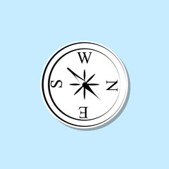 Compass sticker icon. Simple thin line, outline vector of travel icons for ui and ux, website or mobile application