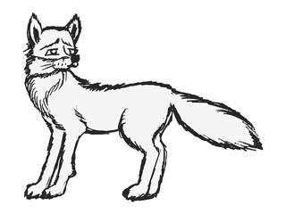 Vector illustration of fox