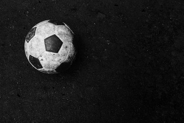 football, soccer ball on black background image