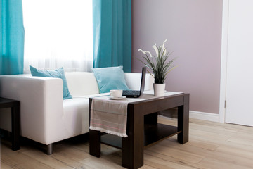 modern interior of a living room