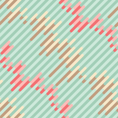 Abstract geometric seamless pattern from lines. Vector illustration.