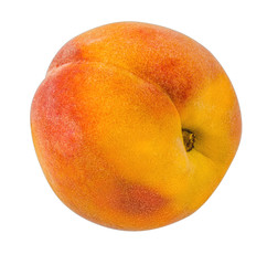 Peach isolated on white background with clipping path