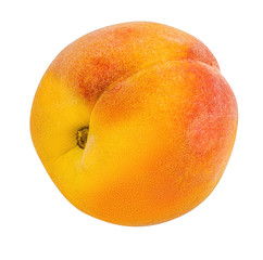 Peach isolated on white background with clipping path
