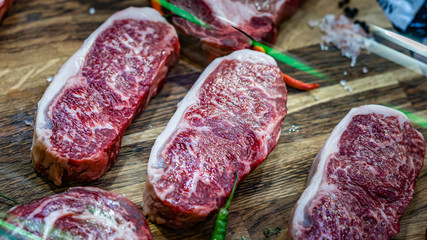 Fresh Raw Beef Meat With Spices And Herbs