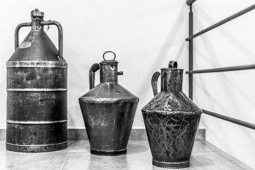 Old Olive Oil Jugs Alentejo Portugal