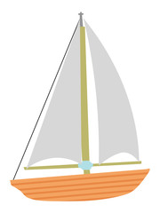 color illustration of sail boat