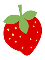 Vector, colored illustration of strawberry