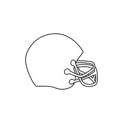 Protective headgear for sports games. American football helmet. - 327934152