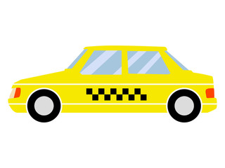 Naklejka premium Vector illustration of taxi car