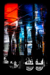 Red and Blue Silhouettes 2