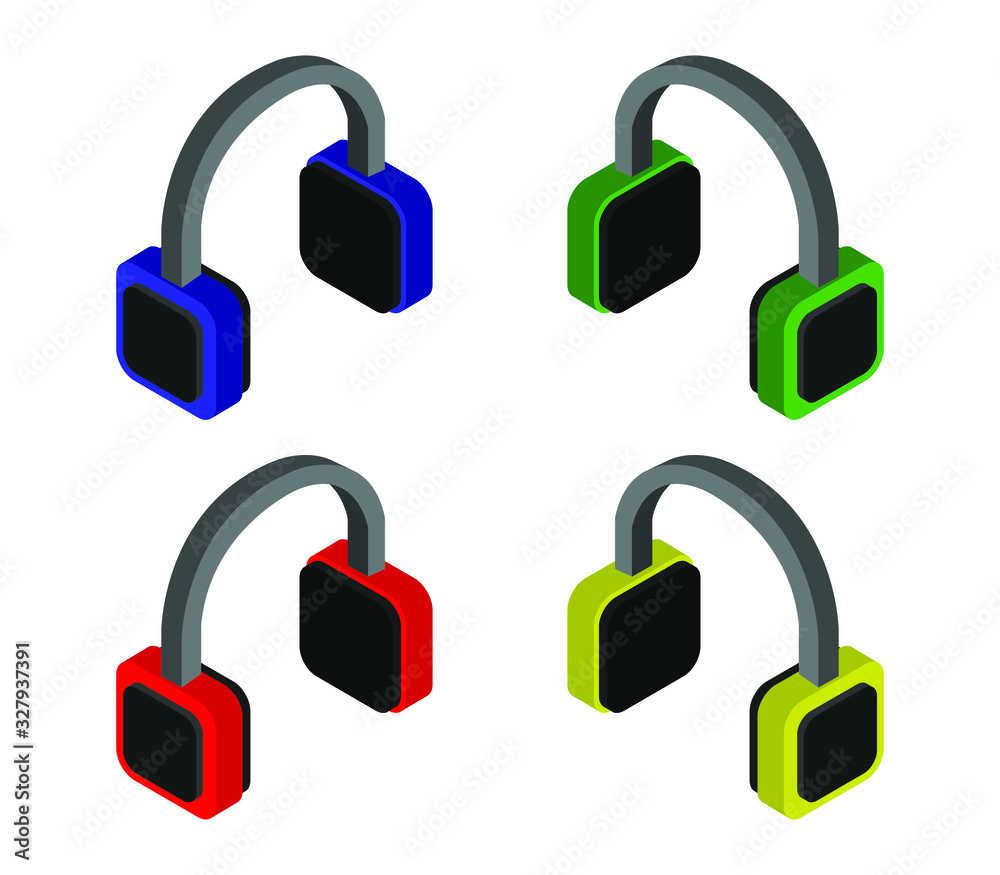 Sticker isometric headset