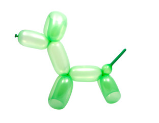 balloon model of dog isolated on the white