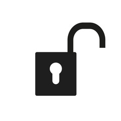 unlock icon vector. unlock sign on white background. unlock icon for web and app