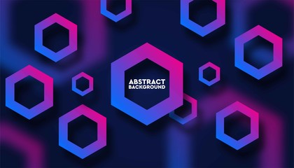 Hexagon background vector illustration background.