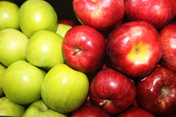 green apple red apple fruits nice image