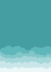 Abstract Color Clouds Sky Generative Art background illustration