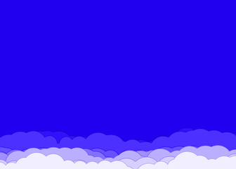 Abstract Color Clouds Sky Generative Art background illustration