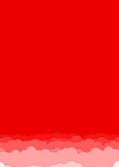 Abstract Color Clouds Sky Generative Art background illustration