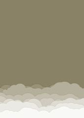 Abstract Color Clouds Sky Generative Art background illustration