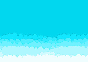 Abstract Color Clouds Sky Generative Art background illustration