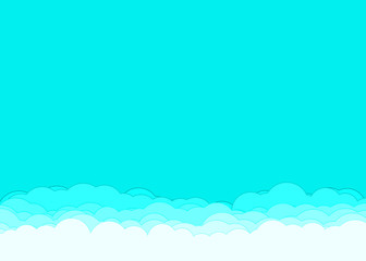 Abstract Color Clouds Sky Generative Art background illustration