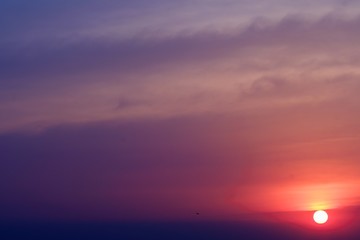 sunset or sunrise cloud sky and nature light,  sunlight landscape.