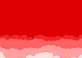 Abstract Color Clouds Sky Generative Art background illustration