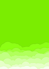 Obraz premium Abstract Color Clouds Sky Generative Art background illustration