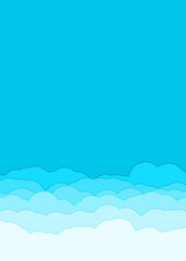 Abstract Color Clouds Sky Generative Art background illustration