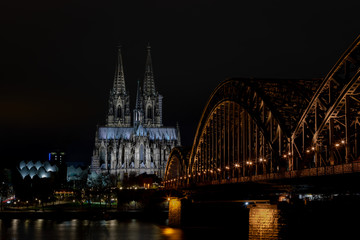 Cologne Dom and Hohenzollern bridge are most recognisable landmarks in Cologne