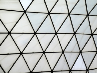 triangular glass roof structure